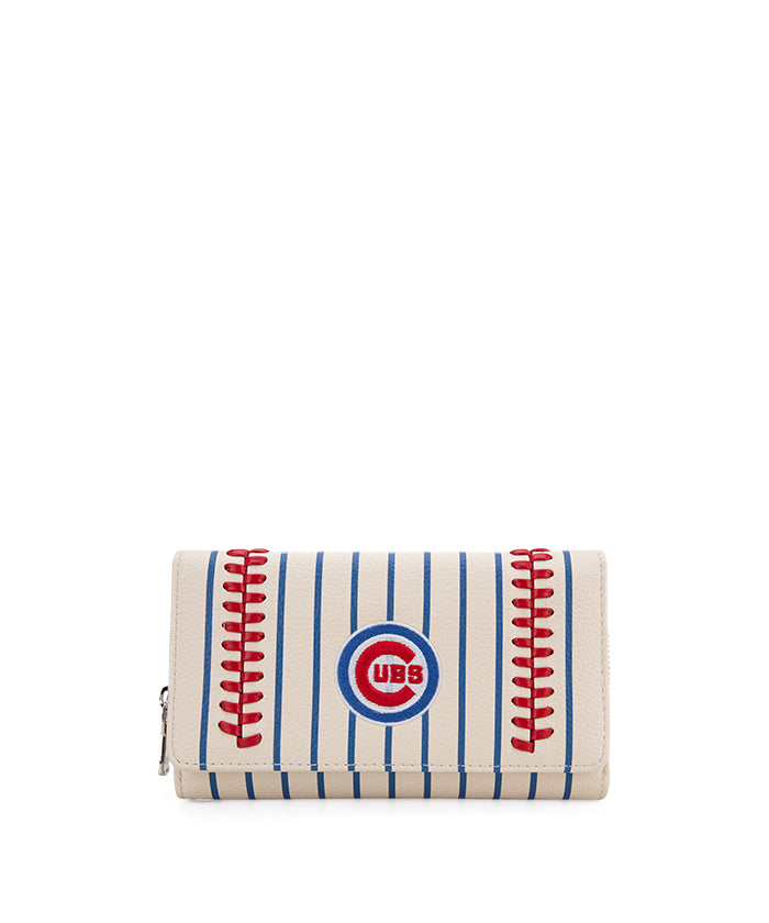 Authentic MLB Chicago Cubs Genuine Leather Wallet for Men - Stylish & Durable Bifold Wallet for Baseball Fans - Perfect for Gifts, Game Days & Everyday Use