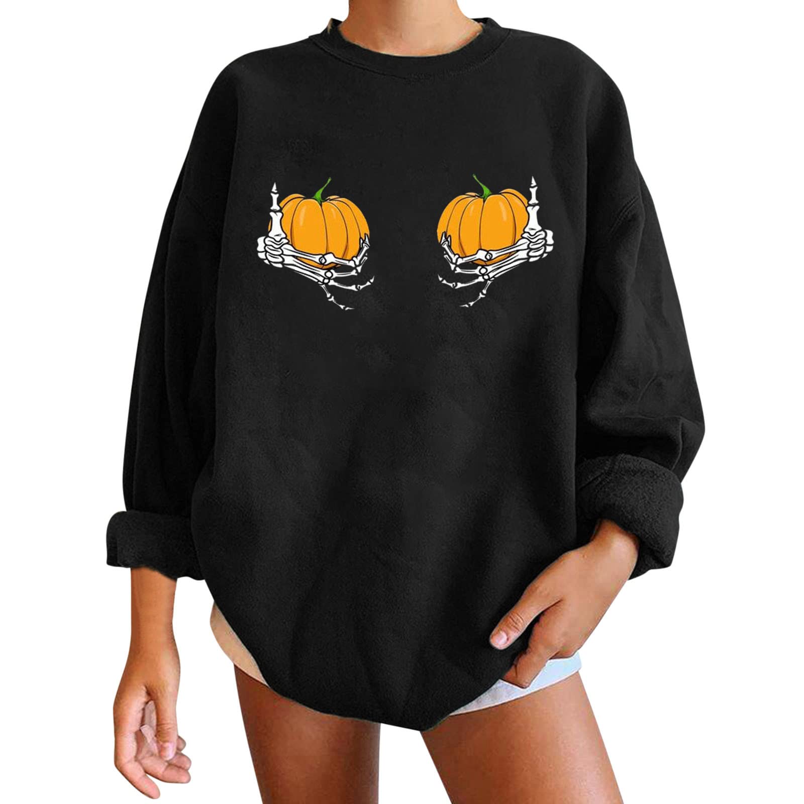 Women's Loose Fit Long Sleeve Hoodless Crewneck Sweatshirt - Casual Cute Pullover for Everyday Wear | Perfect for Workouts, Lounging & Street Style