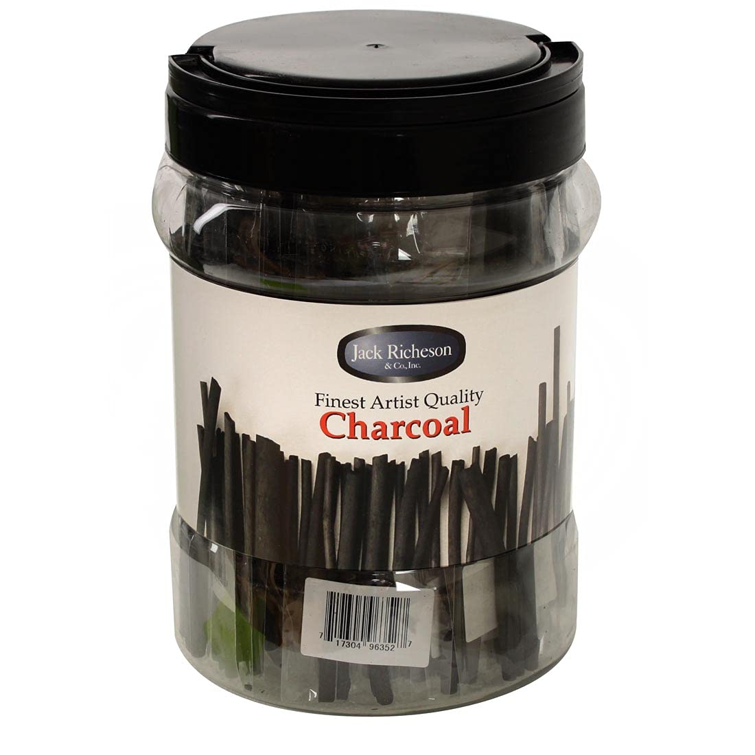 Jack Richeson Non-Toxic Soft Vine Charcoal Sticks - 144 Pack (6 x 3/16 Inch) - Premium Black Drawing Charcoal for Artists & Sketching - Perfect for Portraits, Life Drawing & Shading Techniques