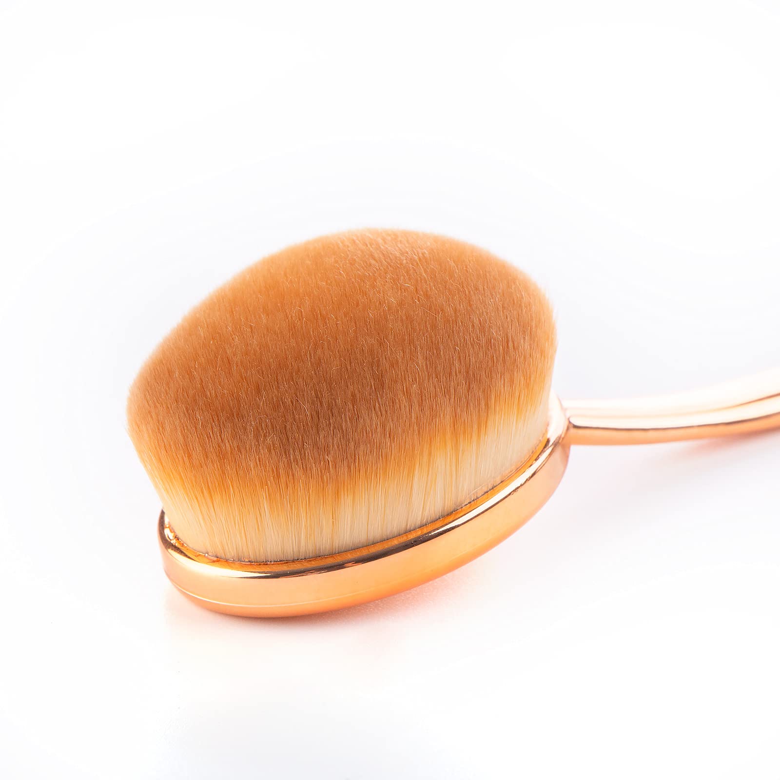 Yoseng 5-Piece Oval Makeup Brush Set - Foundation Brush for Liquid, Cream & Powder - Fast Flawless Application with Travel Case - Perfect for Professional Makeup & Everyday Beauty Routine