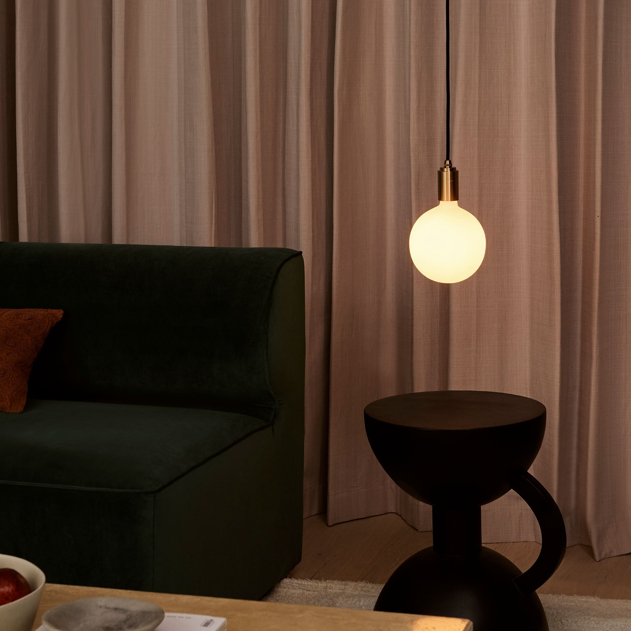 Sphere IV Brass Pendant Light - Modern Hanging Fixture for Dining Room, Kitchen, or Bedroom Lighting