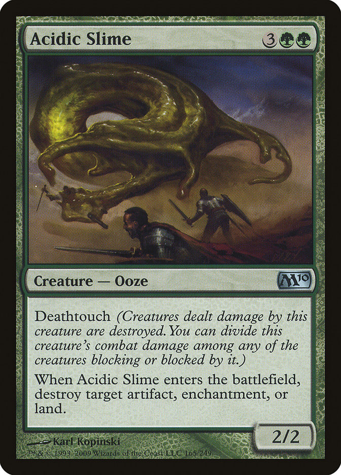 Magic 2010 Acidic Slime Card - MTG Collectible Trading Card Game for Deck Building & Strategy Battles - Perfect for MTG Tournaments and Casual Play