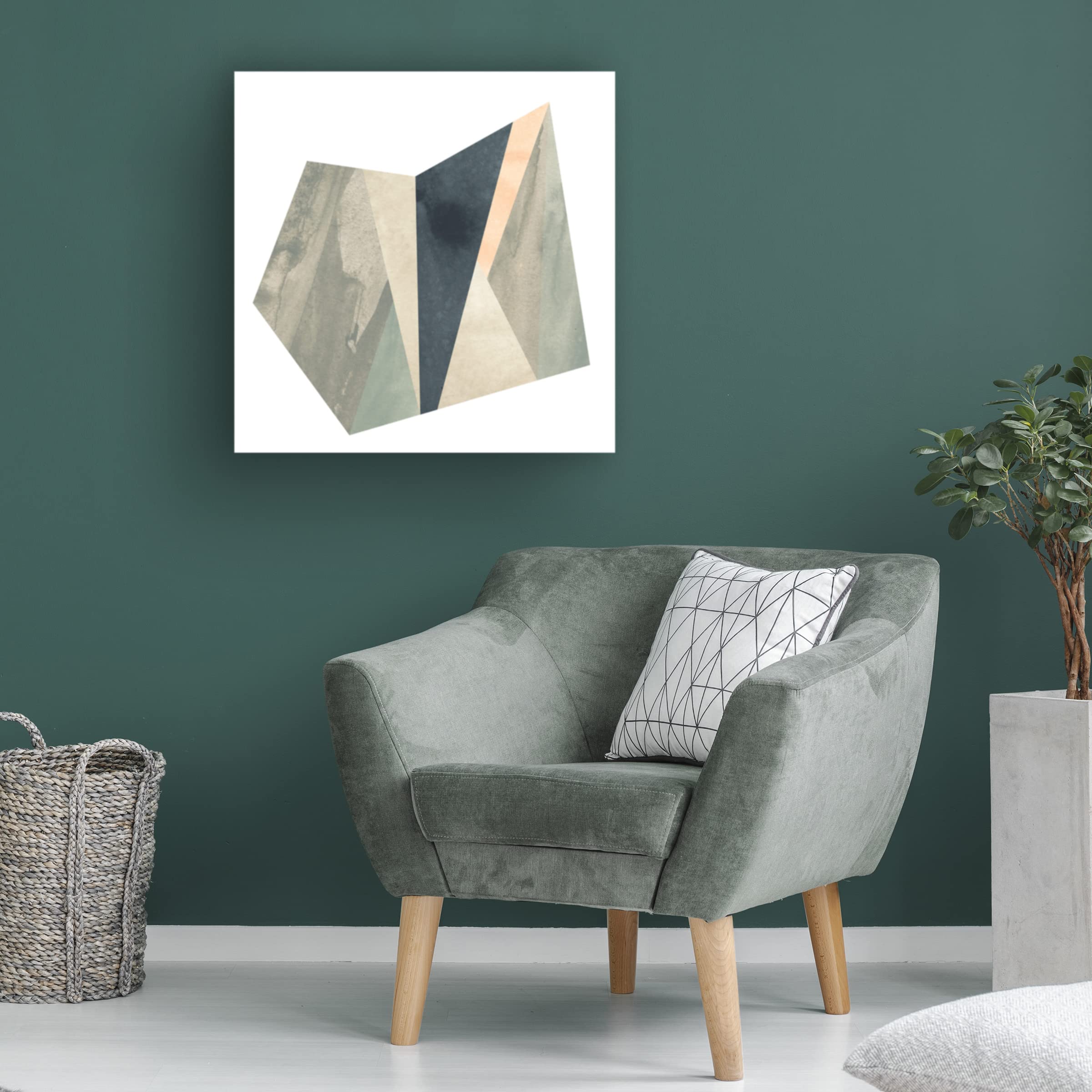 Trademark Fine Art 'Marble Origami III' Canvas Wall Art Print by June Erica Vess - Modern Abstract Home Decor for Living Room, Bedroom & Office