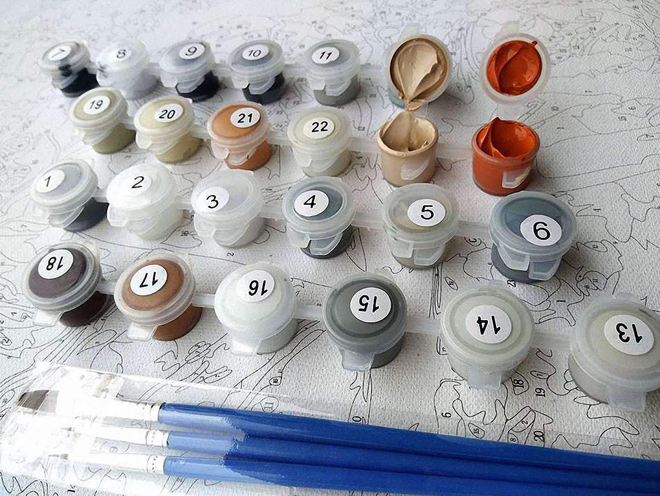 DIY Paint by Numbers Kit for Adults & Kids - Complete Set with Brushes, Acrylic Paints & Numbered Canvas (16x20 Inch Wood Framed) - Perfect for Home Decor, Relaxation & Family Bonding Activities