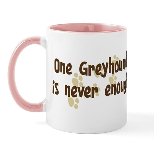 White/Pink Inside - Never Enough: Greyhound Mug