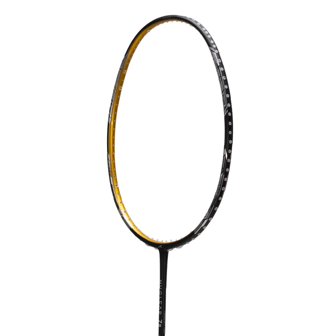 HNDRD Nuclear 78 Badminton Racket - Pre-Strung Carbon Fiber Shuttlecock Racket for Professional & Recreational Play - Perfect for Tournaments, Training & Backyard Games