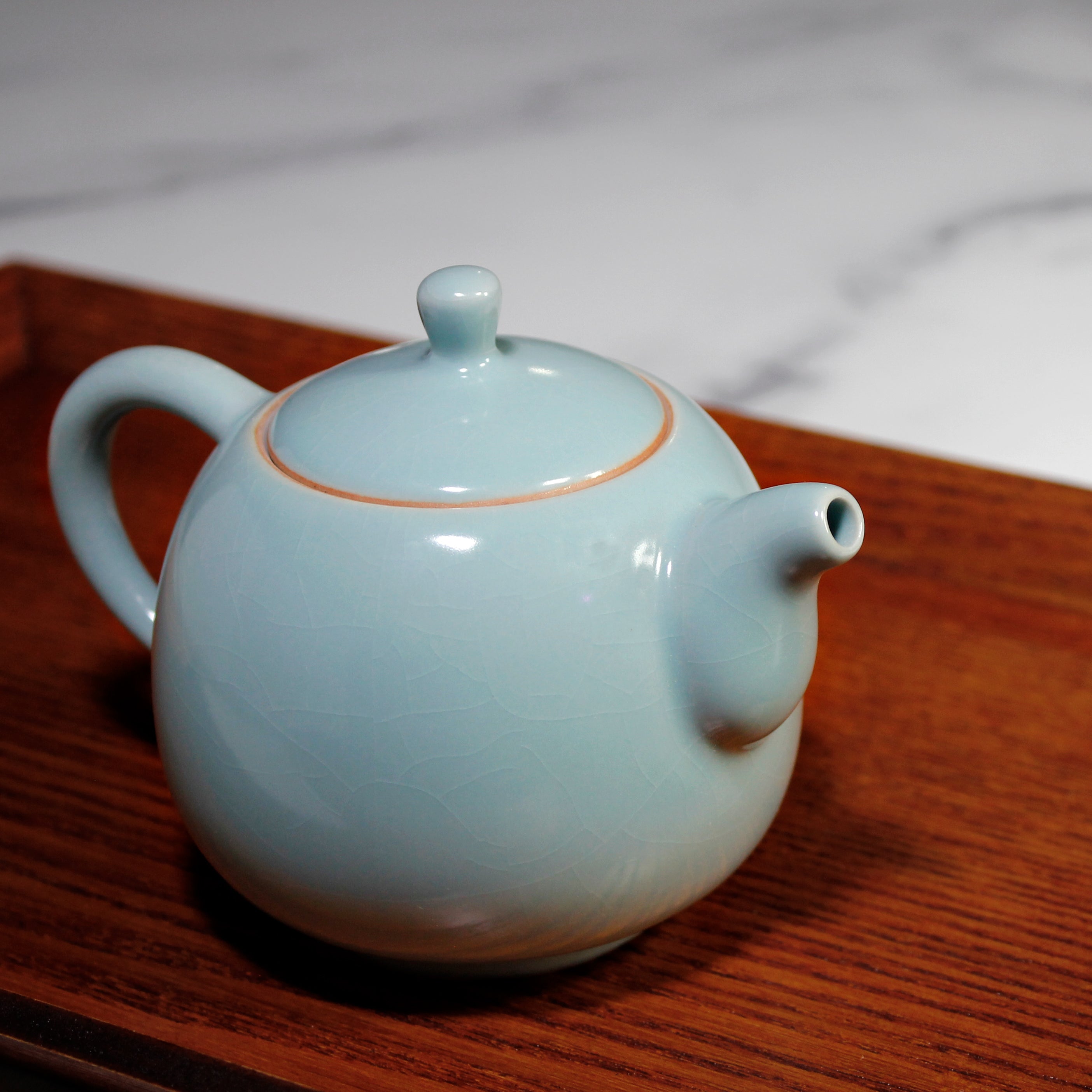 Sky Blue Ceramic Teapot - 7 oz Capacity, Perfect for Tea Lovers - Ideal for Afternoon Tea, Gifts & Home Decor