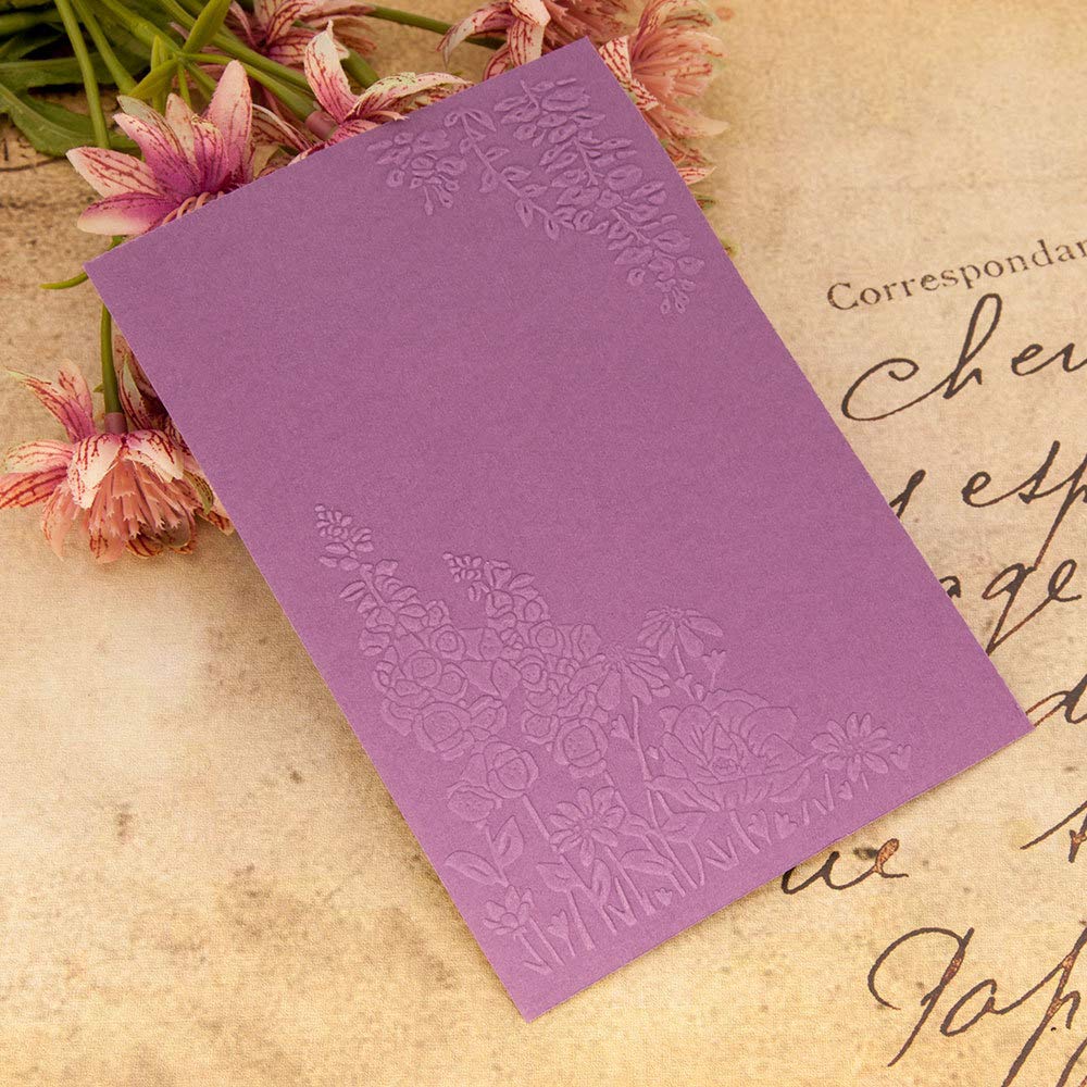 Arrietty Leaves Flowers Plastic Embossing Folder for Scrapbooking, DIY Cards, Albums | Scrapbook Template for Paper Crafting & Card Making | Perfect for Wedding Invitations, Greeting Cards, Memory Books