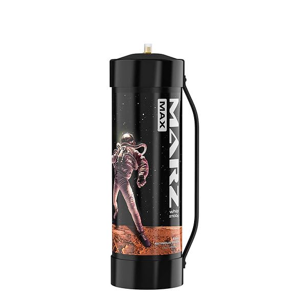 Premium Marz Whip Max Whipped Cream Charger 2100G 3.3L - Food Grade Nitrous Oxide Tank - Pure N2O Chargers for Standard Cream Dispensers - Perfect for Baking, Desserts & Coffee Toppings (1, 3.3L Unflavored)