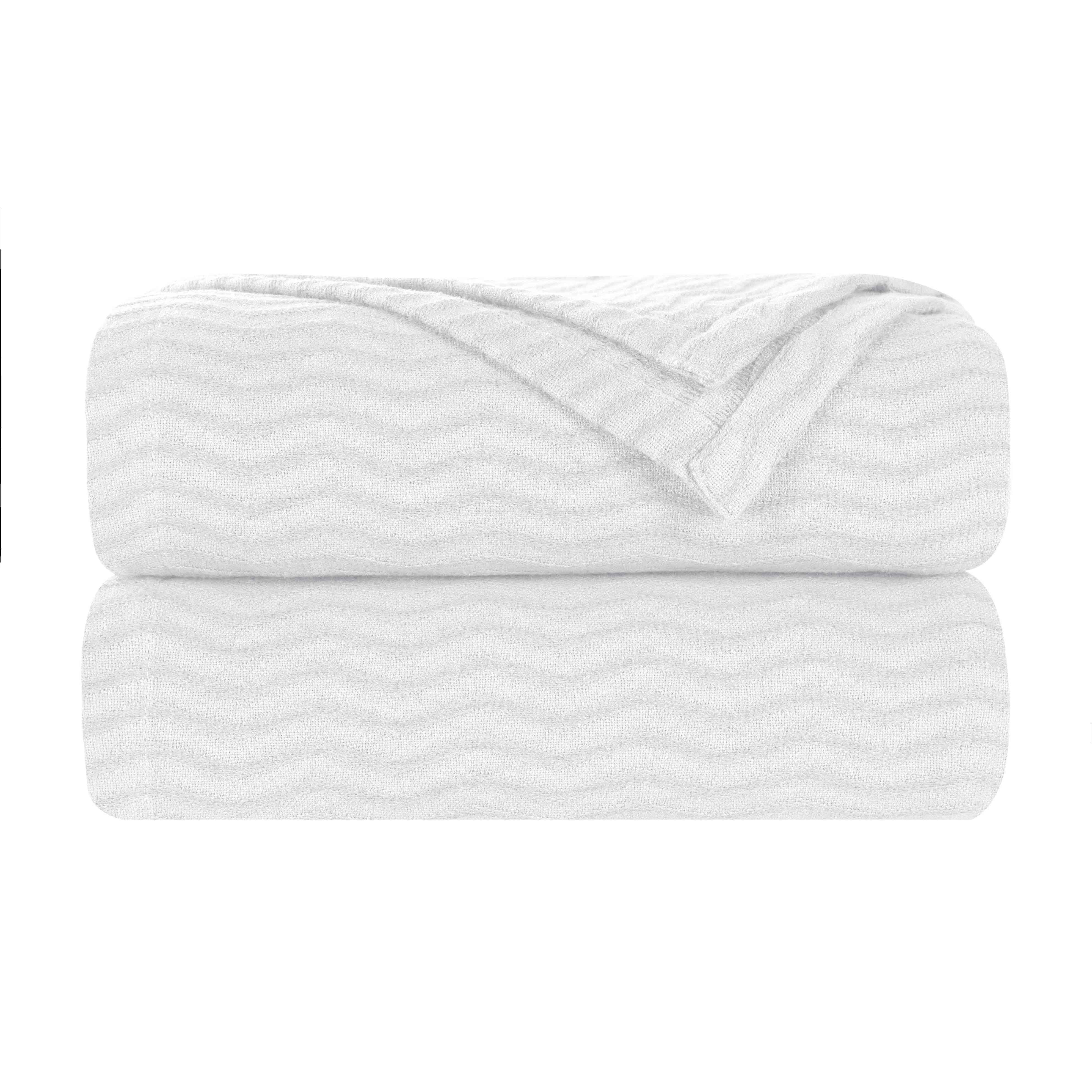 Jena Cotton Textured Chevron Lightweight Woven Blanket - Soft & Breathable Throw for Sofa, Bed & Outdoor Use - Cozy Home Decor & Picnic Essential