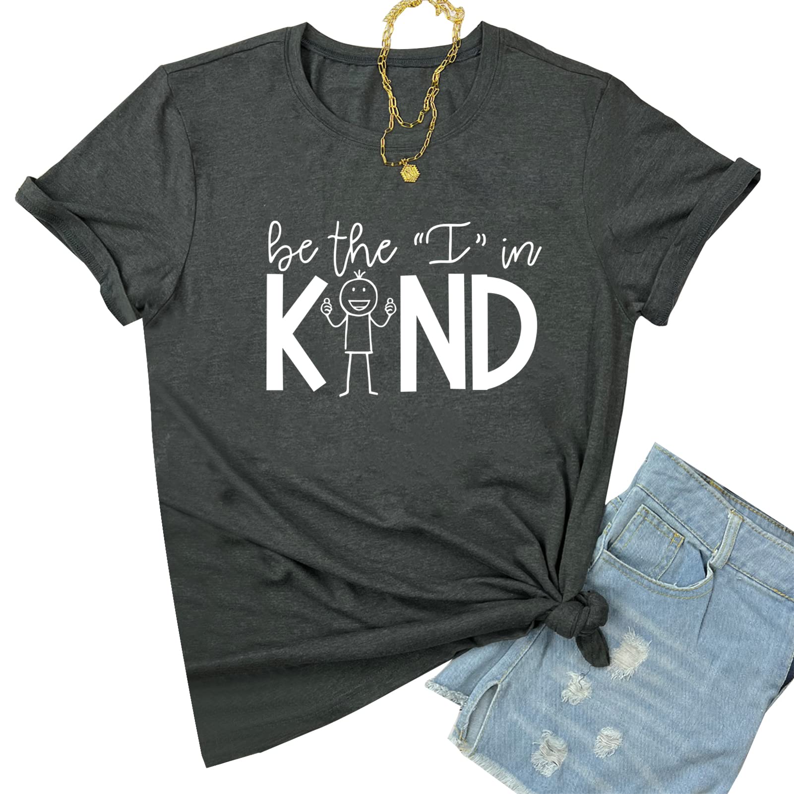 YITAN Women's Cute Graphic Tees - Casual Short Sleeve T-Shirts for Women - Funny Trendy Tops for Everyday Wear, Outings & Street Style Fashion