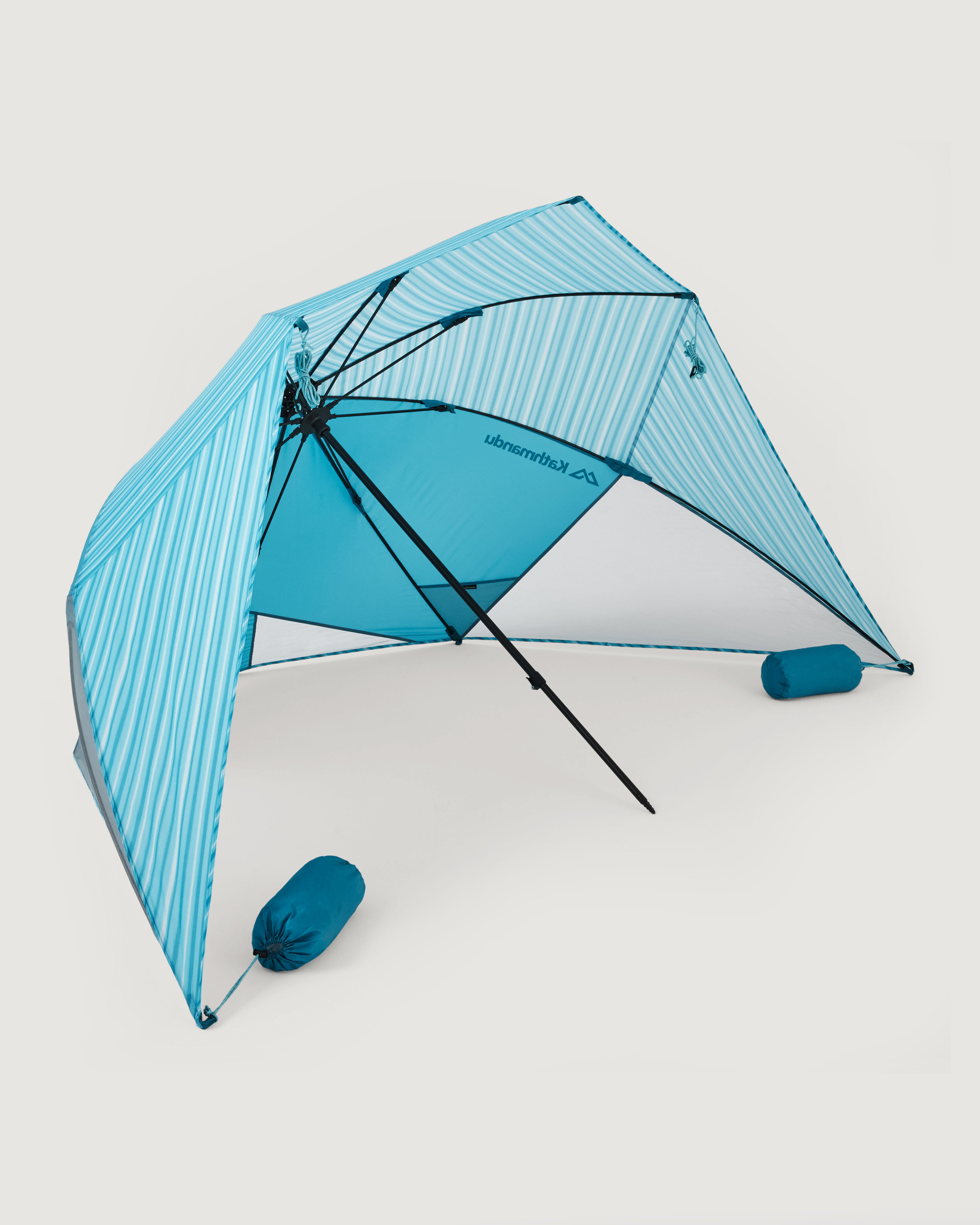 Retreat Umbrella Beach Shelter Cove Stripe - Portable Sun Shade for Outdoor Activities, Picnics, and Beach Trips