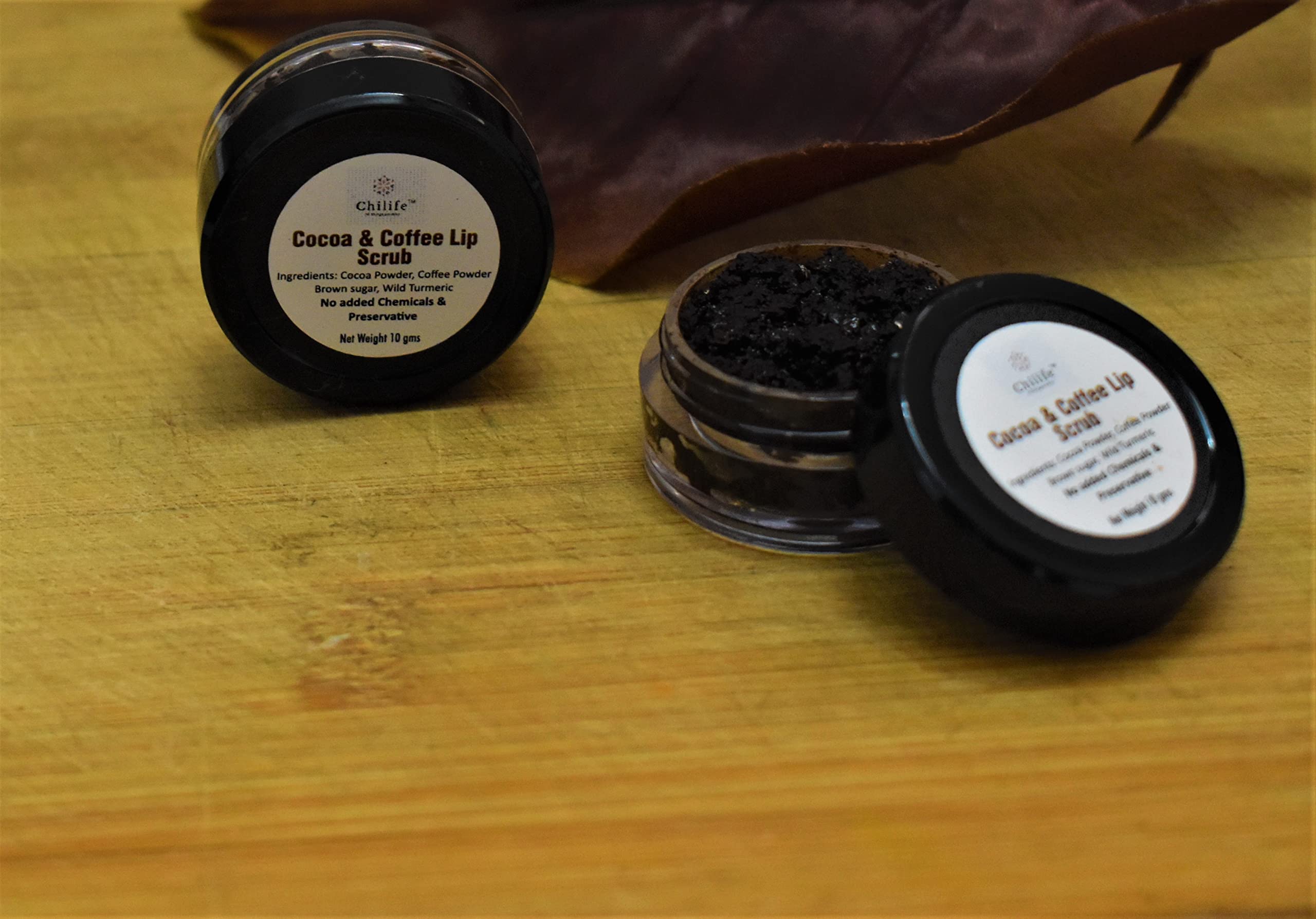 All Natural Cocoa & Coffee Lip Scrub for Men & Women - 10g Exfoliating Lip Care | Perfect for Dry, Chapped Lips & Pre-Makeup Prep