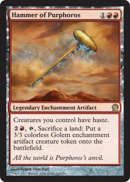 Magic The Gathering - Hammer of Purphoros (124/249) - Theros MTG Card - Enchantment Artifact for Commander & Standard Deck - Perfect for MTG Game Nights & Tournaments