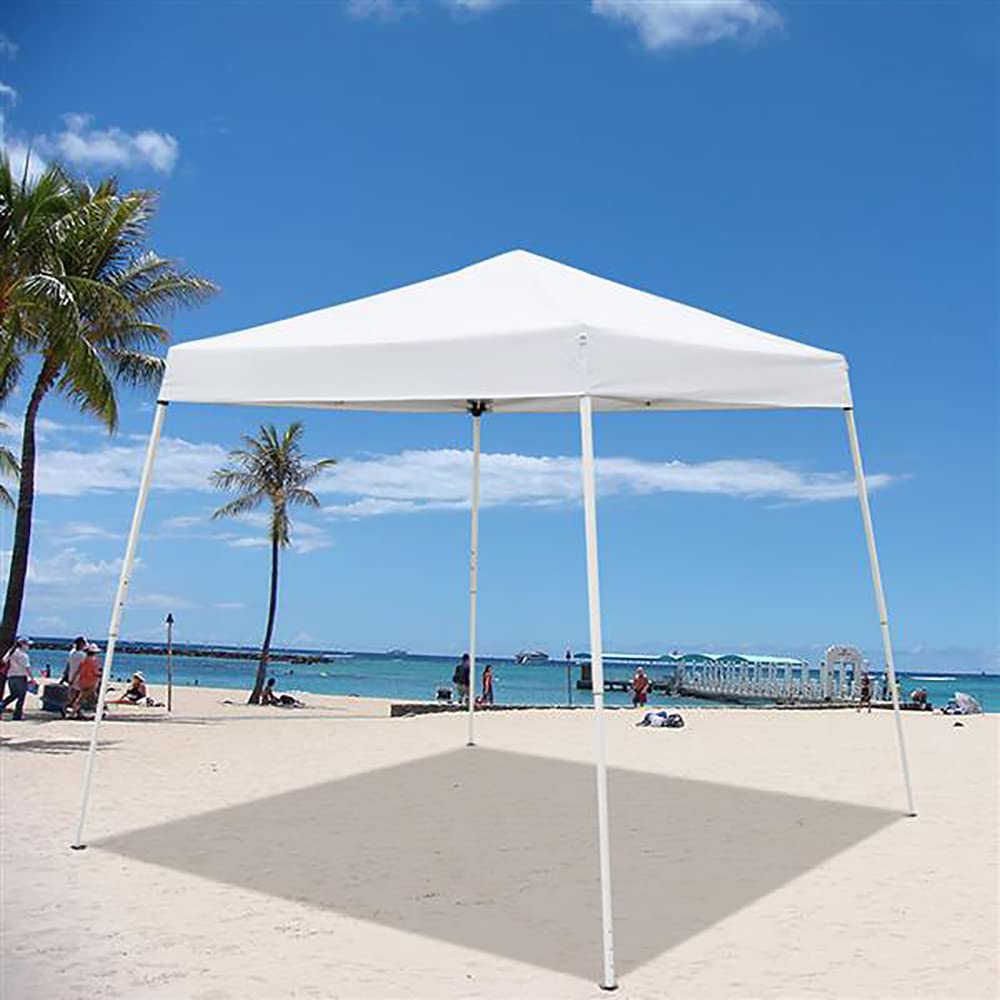 Premium 3x3M All-Folding Outdoor Umbrella - Waterproof Beach, Patio & Garden Sunshade Tent with Portable Carry Bag | Perfect for Backyard, Poolside & Camping (White)