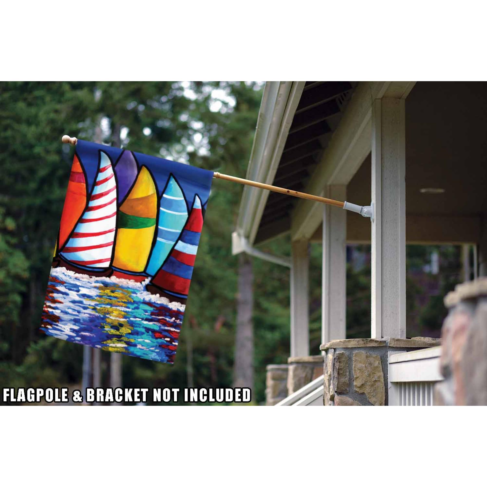 Toland Home Garden 1010028 Skipper's Traffic Summer Flag 28x40 Inch - Double Sided Nautical Outdoor House Flag, Sailboat Yard Decoration for Patio, Garden & Porch | Perfect for Summer Beach House & Coastal Theme Decor