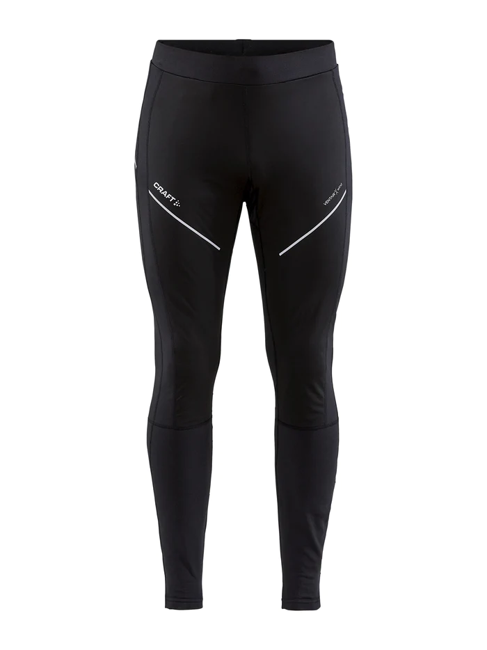 CRAFT ADV Essence Wind Tights for Men - Lightweight Running & Cycling Compression Pants for Cold Weather Training