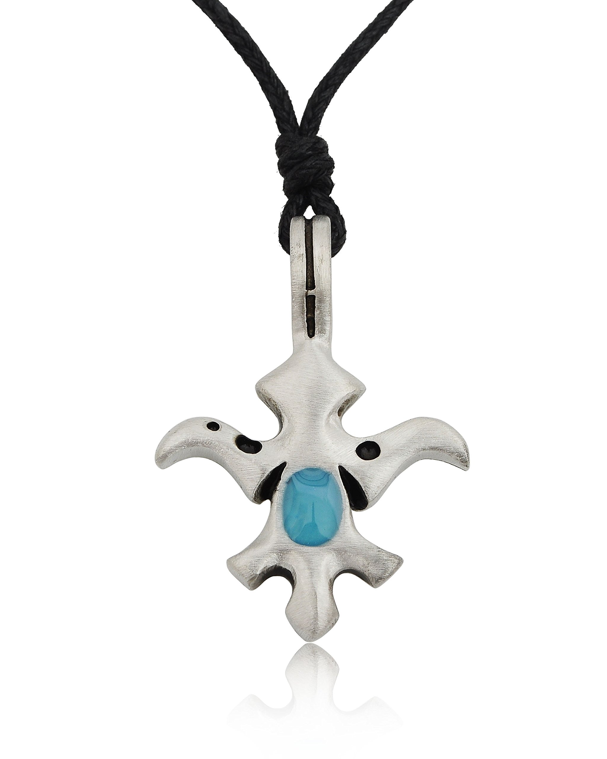Blue Maori Turtle Silver Pendant Necklace for Women - Beach & Boho Style