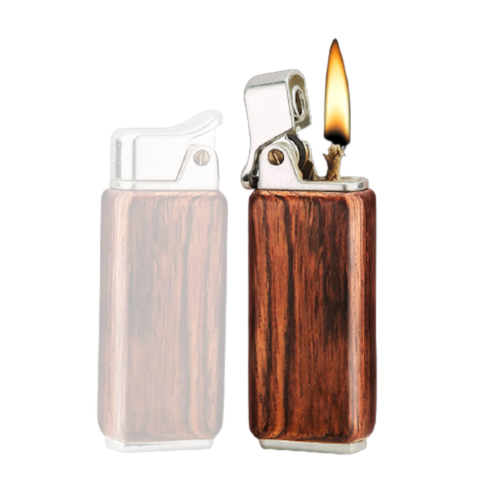 Portable Sandalwood Windproof Lighter for Men - Smoking & Outdoor Use