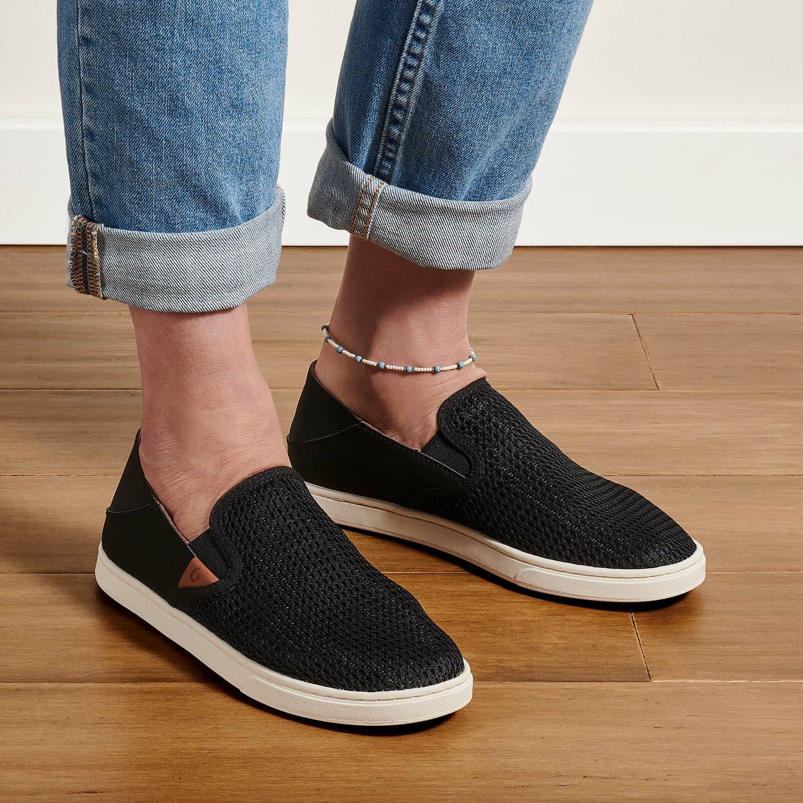 Olukai Women's Pehuea Leather Sneakers in Clay - Comfortable & Stylish Casual Shoes for Walking, Travel & Everyday Wear