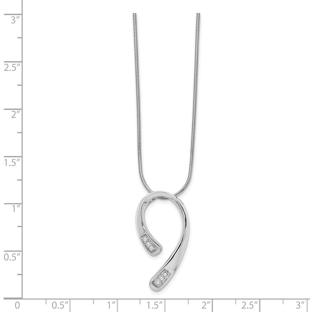 0.06ct SS White Ice Diamond Necklace for Women - Elegant Solitaire Pendant Jewelry Gift for Anniversary, Wedding & Special Occasions