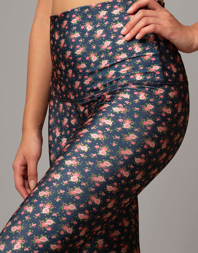 Hadley Roses Legging - High Waist Yoga Pants for Women, Soft Stretchy Workout Leggings with Pockets | Perfect for Gym, Running, Lounge & Everyday Wear