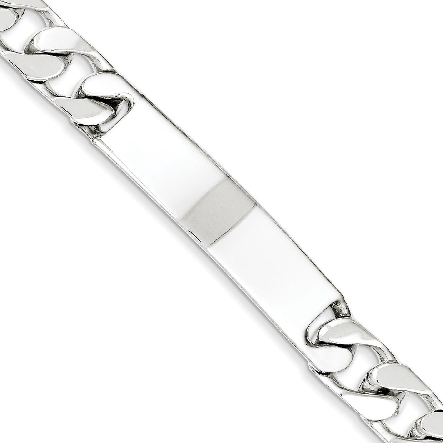 FindingKing Sterling Silver Curb ID Bracelet 8.5