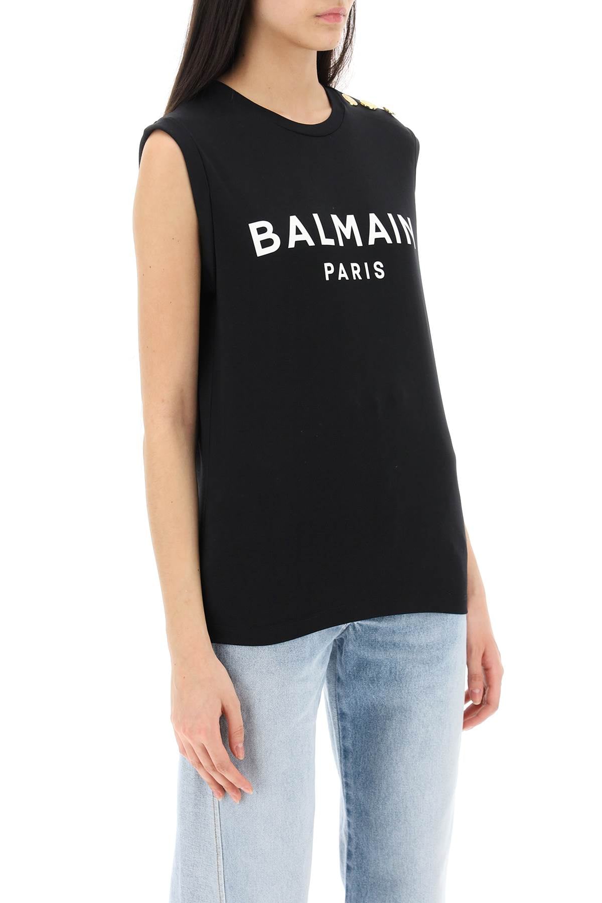Balmain Logo Button-Up Top for Women | Stylish Designer Blouse for Casual & Evening Wear