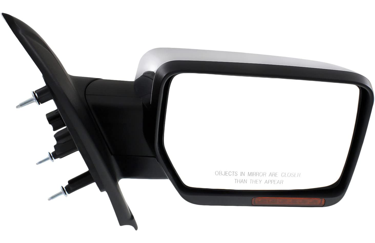 Heated Power Side Mirror for Ford F-150 2011-2014 - Passenger Side Manual Fold with Turn Signal & Memory Function - Chrome Finish - Perfect for Winter Driving & Enhanced Safety