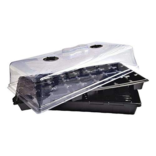 Bootstrap Farmer 32 Cell Seed Starter Kit - Heavy Duty Seedling Trays with 10 Cell Trays, Domes & 1020 Trays - Plant Starter Plugs for Rockwool, Soil & Hydroponic Gardening - Perfect for Indoor Seed Starting & Greenhouse Growing