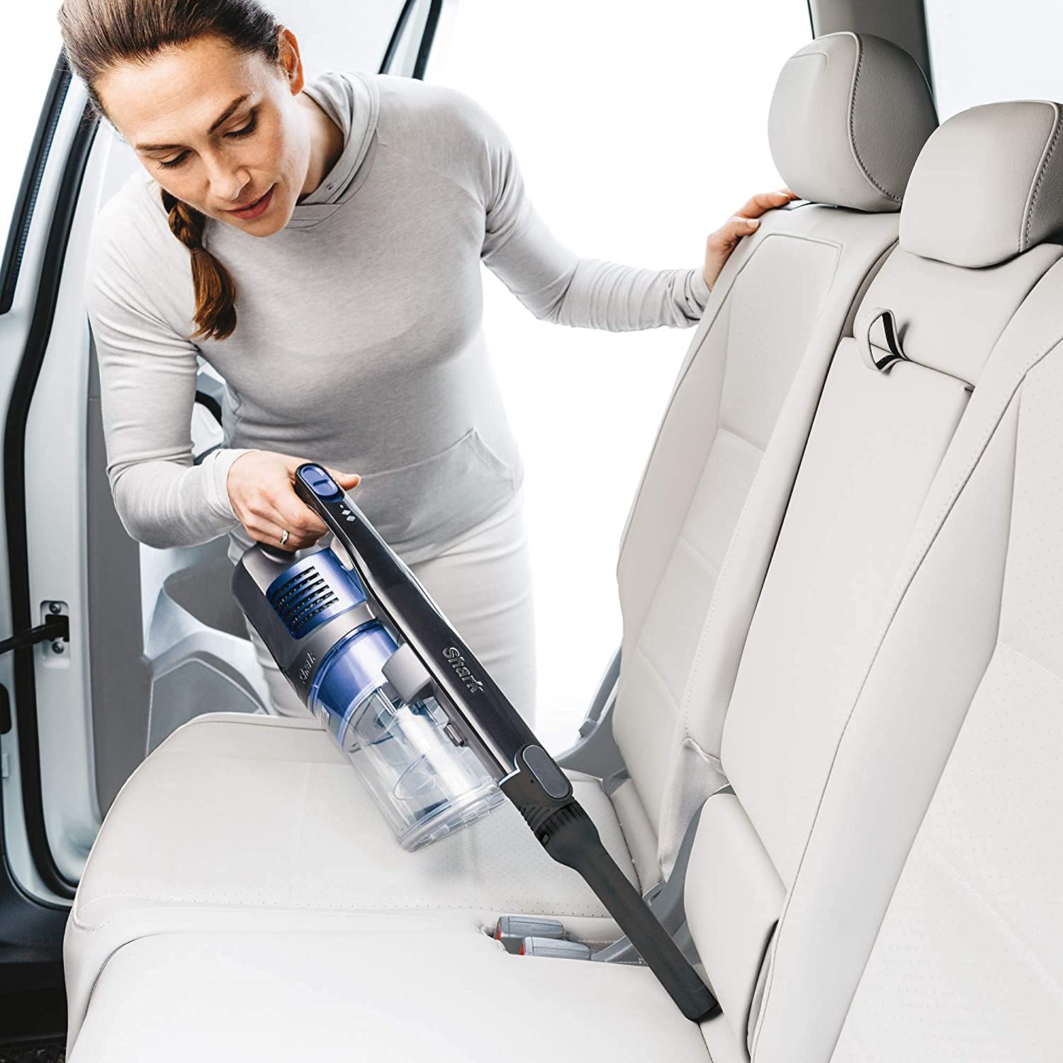 Shark Rocket IX141 Lightweight Cordless Stick Vacuum Cleaner - 7.5 lbs Ultra-Light, Blue Iris | Powerful Suction for Pet Hair, Hard Floors & Carpets | Perfect for Quick Cleanups & Whole-House Cleaning