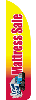 Feather Flag Banner for Sidewalk Advertising - Truckload Mattress Sale Sign (Flag Only) | Perfect for Outdoor Promotions, Storefronts & Special Events