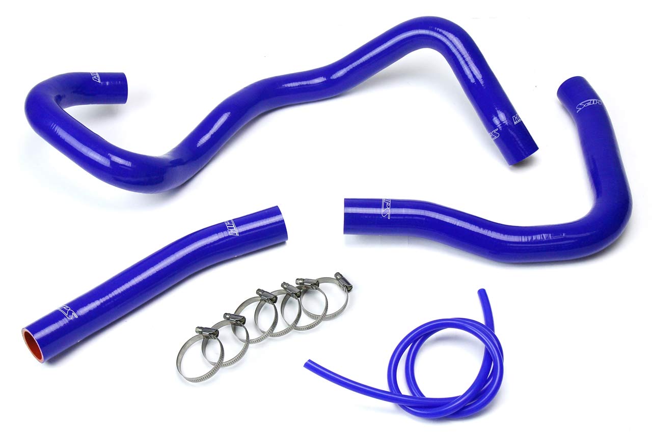 HPS 57-1530-BLUE Blue Silicone Radiator Hose Kit - High Performance Coolant Hose Replacement for Cars & Trucks - Perfect for Engine Cooling System Upgrades & Maintenance