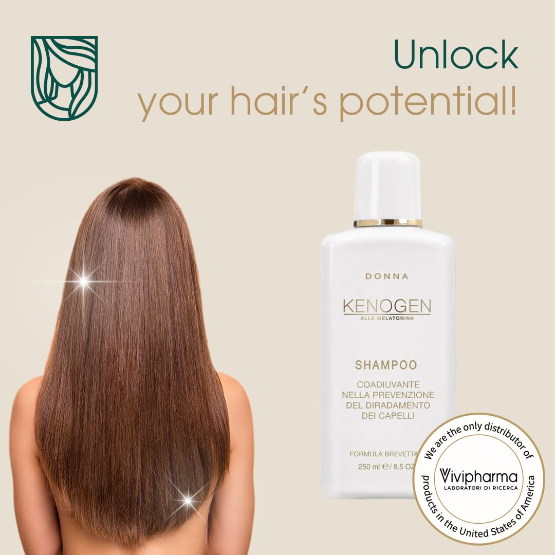 Kenogen Natural Hair Growth Shampoo for Women with Melatonin - Thickening & Volumizing Shampoo for Thinning Hair - Vegan Hair Regrowth Treatment to Revitalize & Stimulate Growth | Perfect for Daily Use & Hair Loss Prevention