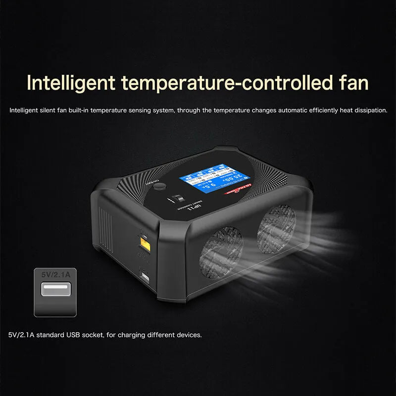 Ultra Power UP11 240W AC/600W DC Smart 4-Channel Balance Charger for RC Cars, Drones, and LiPo Batteries - Perfect for Hobbyists and Professionals