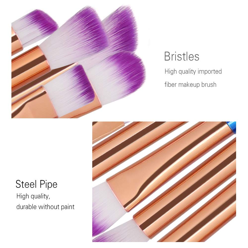 Premium Heatigo Makeup Brush Set - 12-Piece Professional Foundation, Concealer, Blush & Eyeshadow Brushes for Flawless Makeup Application | Perfect for Daily Use, Travel & Professional Makeup Artists
