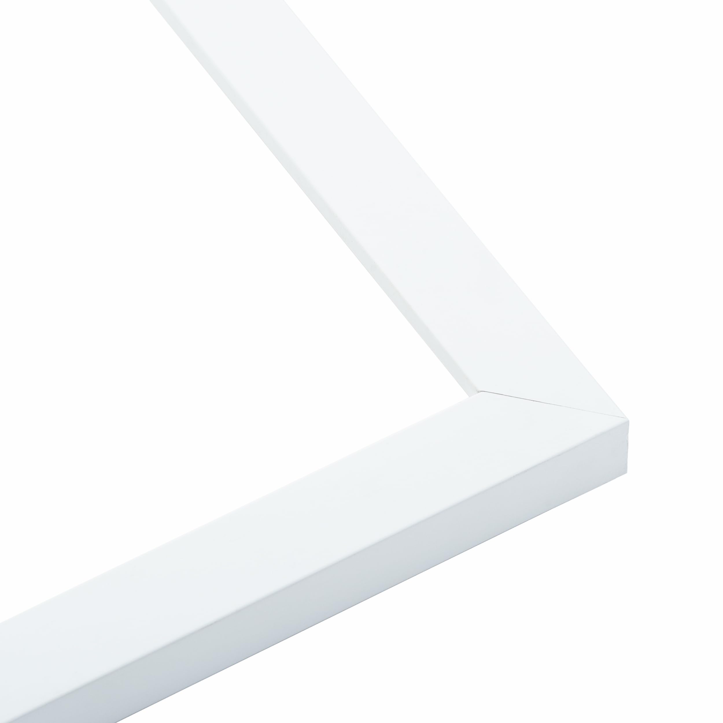 30x37 Inch White Solid Wood Picture Frame with UV Acrylic Shatter Guard & Acid-Free Backing - Perfect for Family Photos, Wall Decor, and Home Office Display - Includes Hanging Hardware (No Mat)