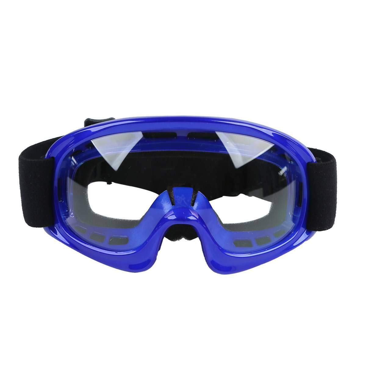 SLMOTO Youth ATV Helmet Blue Flame - DOT Certified Motocross & Offroad Motorcycle Helmet for Kids - Dirt Bike, ATV, Street Riding - Includes Goggles & Gloves (Large) - Perfect for Trail Riding, Motocross Racing & Outdoor Adventures