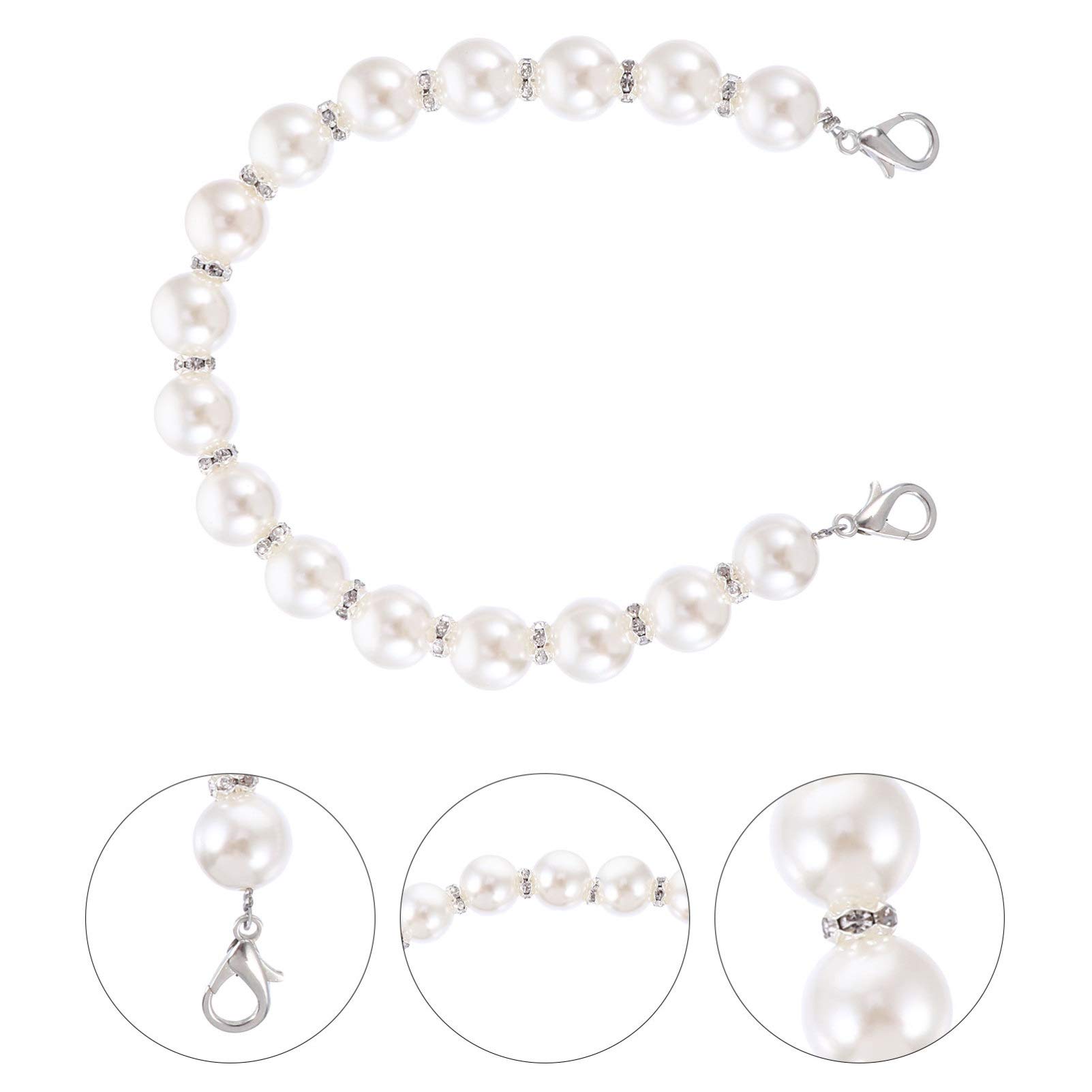 Pearl Purse Strap - Elegant Pearl Chain Bag Handle for DIY Handbag Accessories | Perfect for Evening Bags, Clutches & Crossbody Purse Styling