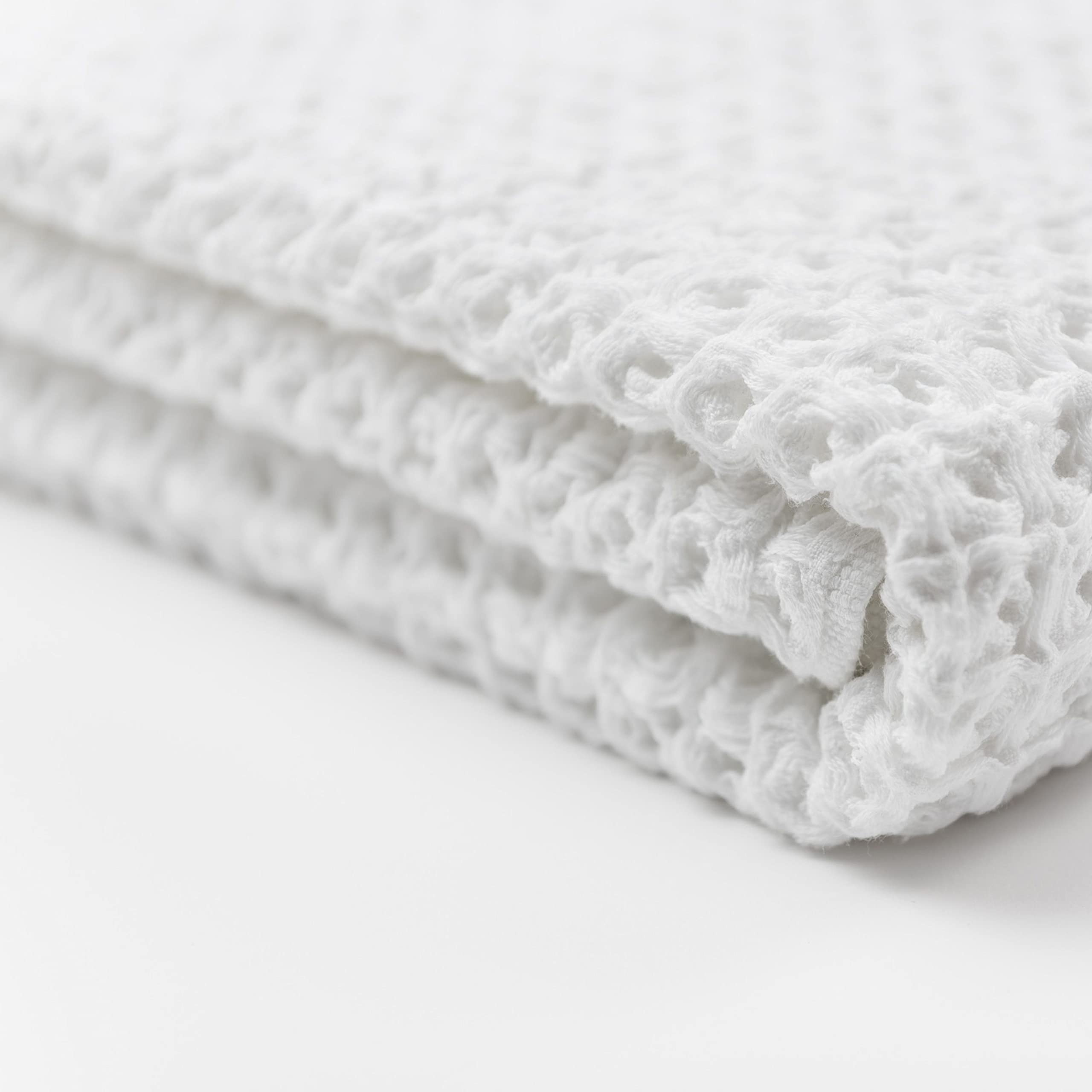 ONSEN Complete Bath Towel Set - 100% Supima Cotton Waffle Weave Towels | Ultra Soft, Quick-Drying & Durable Bath Towels | Perfect for Spa, Luxury Bathroom & Hotel Use (White)
