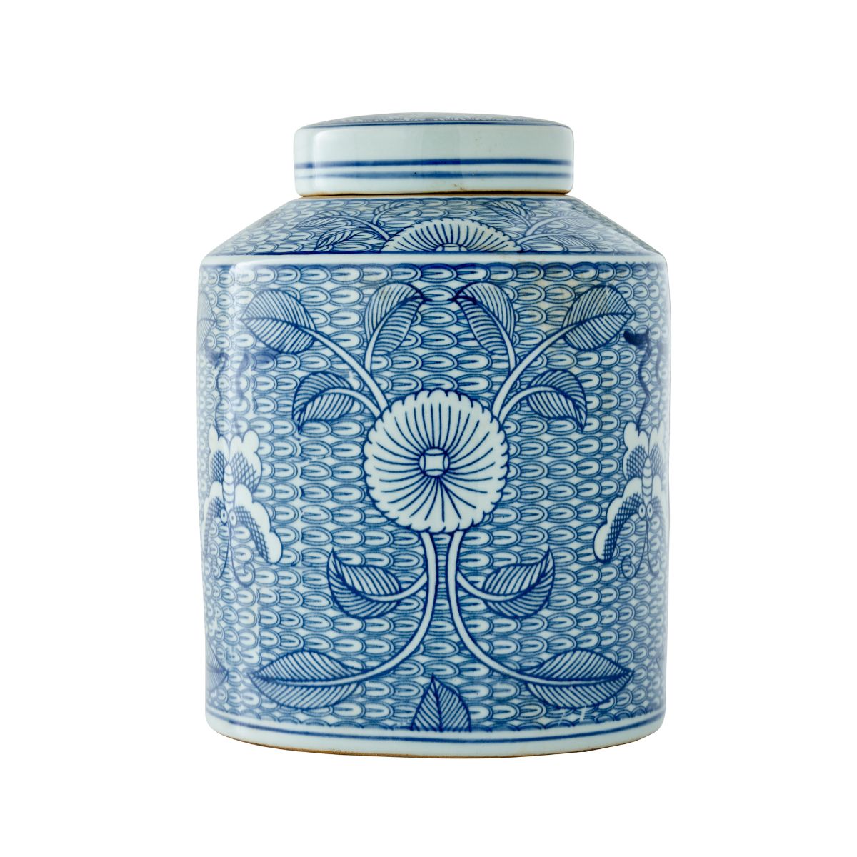 Premium Blue Leaf Tea Storage Jar - Airtight Ceramic Canister for Loose Leaf Tea, Coffee & Spices | Perfect for Kitchen, Pantry & Tea Lovers' Collection