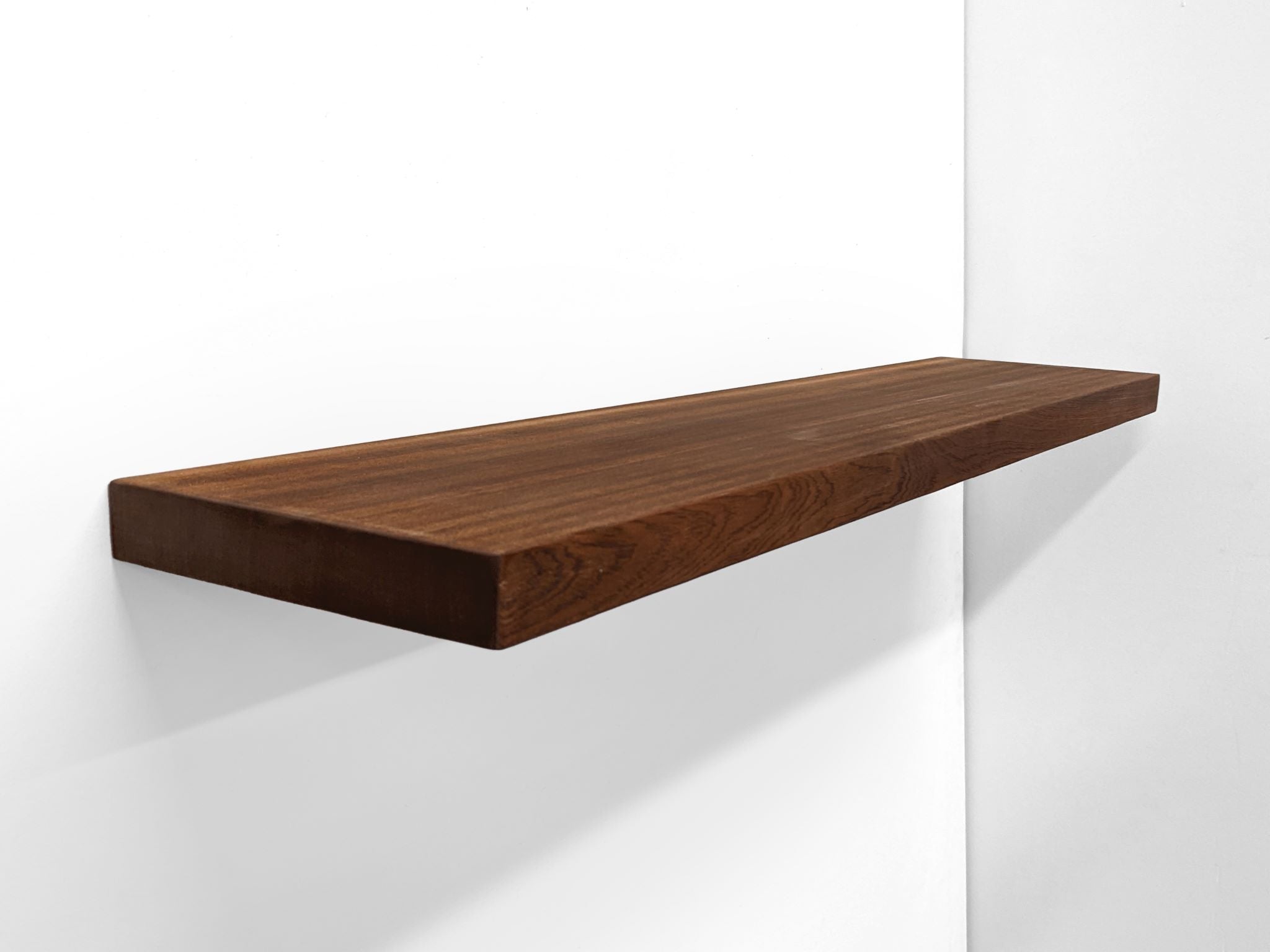 Premium Solid Mahogany Floating Shelf - 12 to 84 Inch Wall Mounted Wood Shelves for Living Room, Bathroom & Home Decor | Rustic Modern Shelf Organizer for Books, Plants & Display