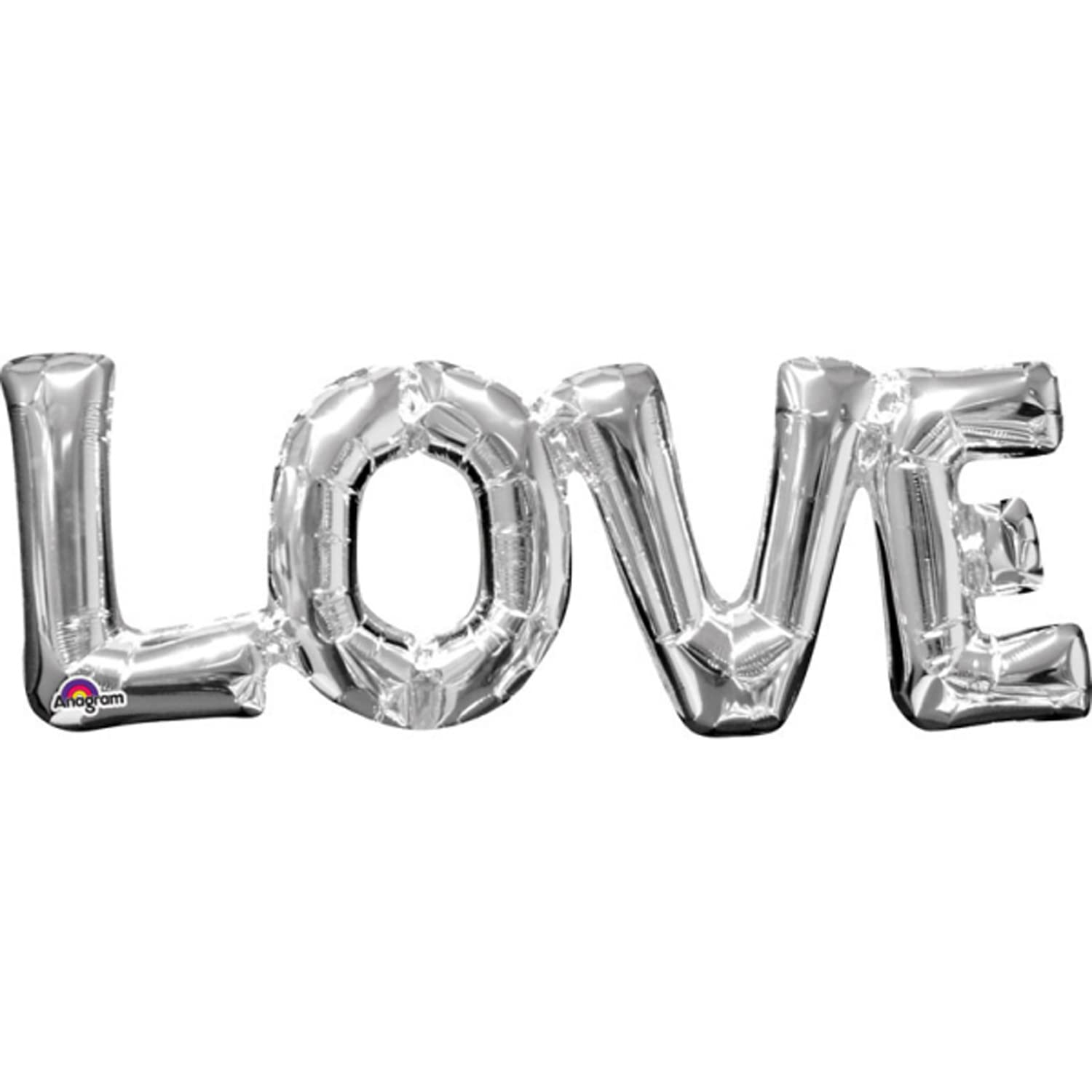 Amscan Silver 'Love' Air-Filled Balloon - 25