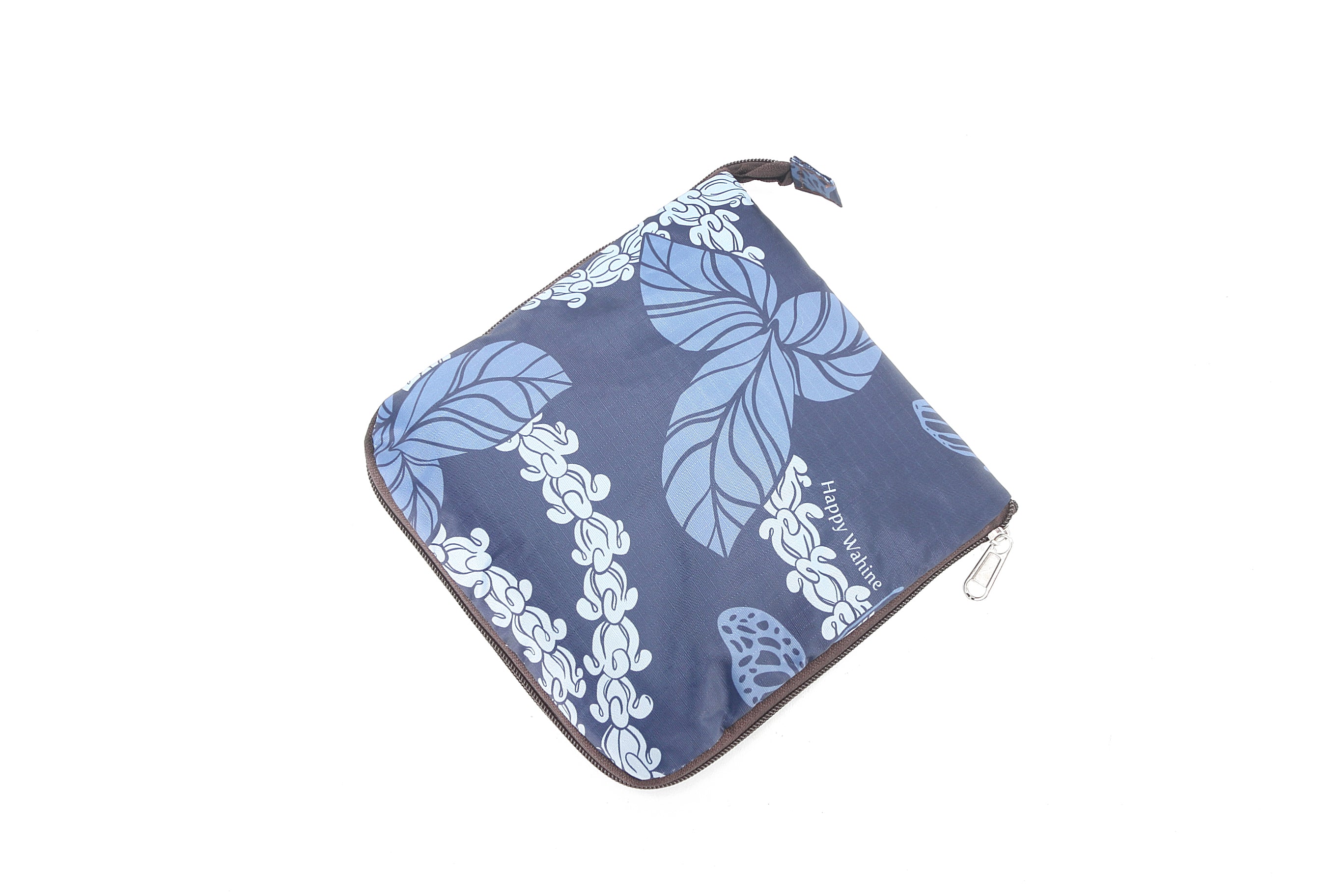 Foldable Duffle Bag for Travel & Gym - Waterproof Carry On Luggage with Shoulder Strap - Sophie Butterfly Lei Navy Design - Perfect for Weekend Getaways, Sports & Business Trips