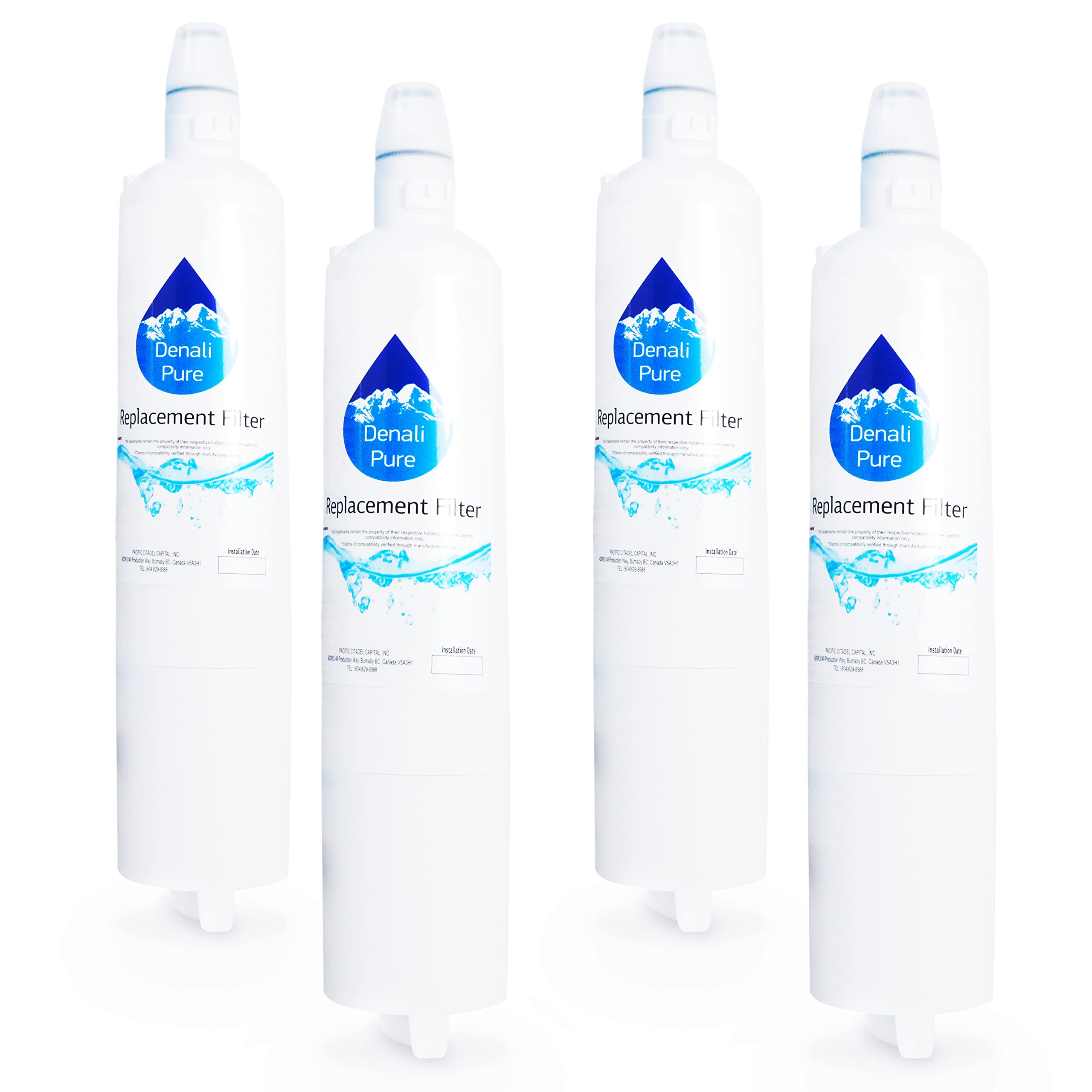 4-Pack Kenmore/Sears 79571013011 Refrigerator Water Filter Replacement - Compatible with Kenmore/Sears 46-9990 Fridge Water Filter Cartridge | Clean & Fresh Drinking Water for Your Home