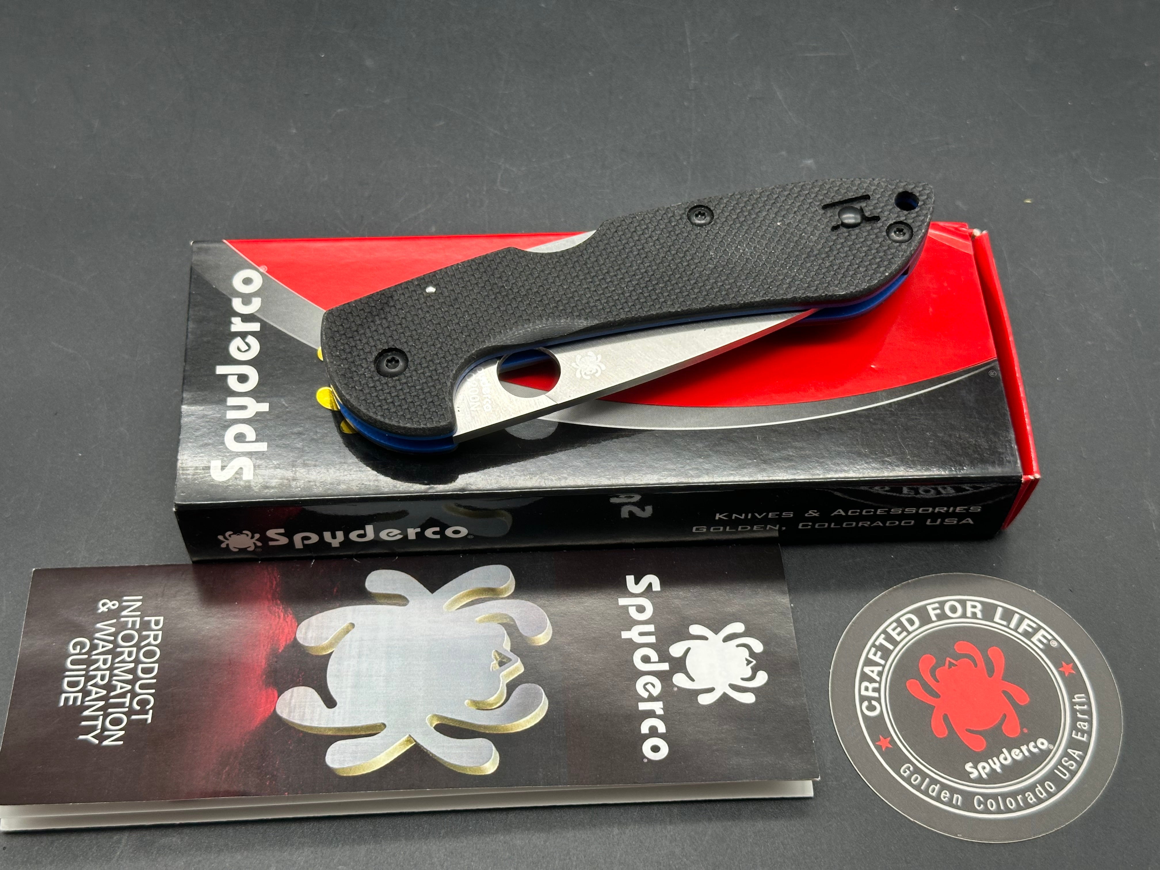 Spyderco Siren Lockback Folding Knife - LC200N Stainless Steel Blade - EDC, Outdoor, Camping & Survival Gear