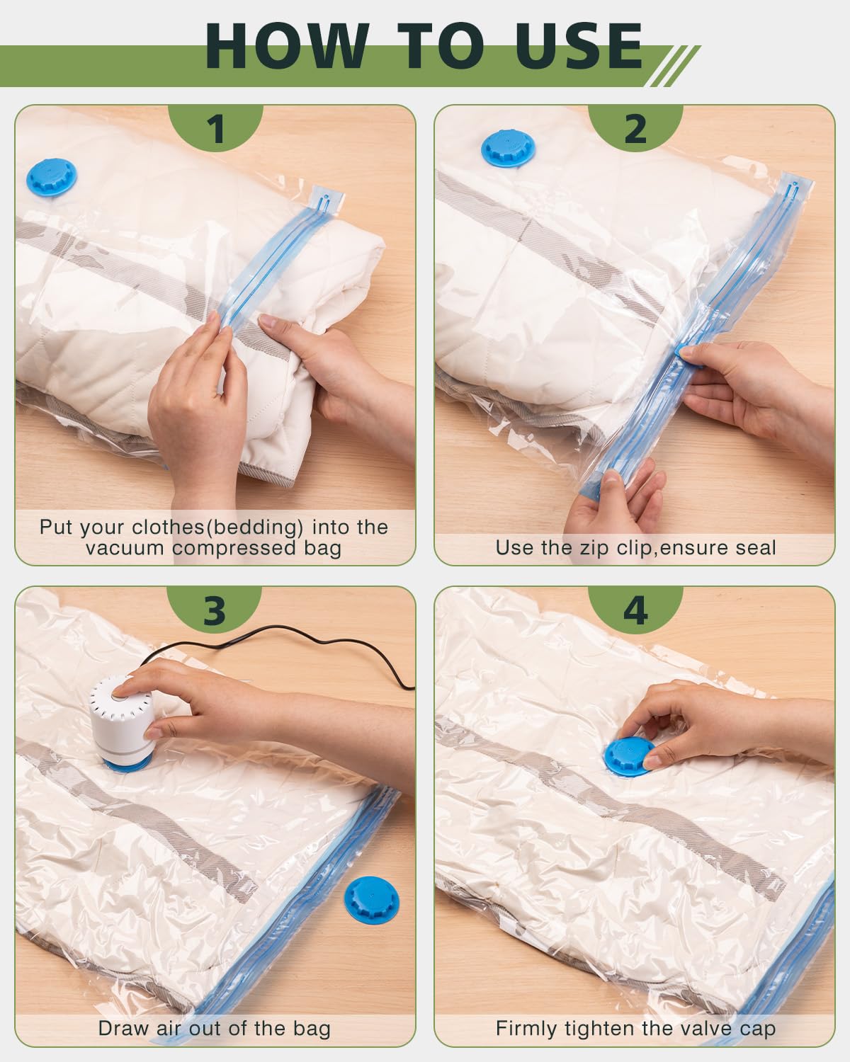 Colemoly 18 Pack Vacuum Storage Bags - Space Saver Bags for Clothes, Blankets, Pillows | 5 Jumbo, 5 Large, 4 Medium, 4 Sizes | Travel, Moving & Home Organization | Compact Storage Solution for Seasonal Clothes, Bedding & Travel Essentials