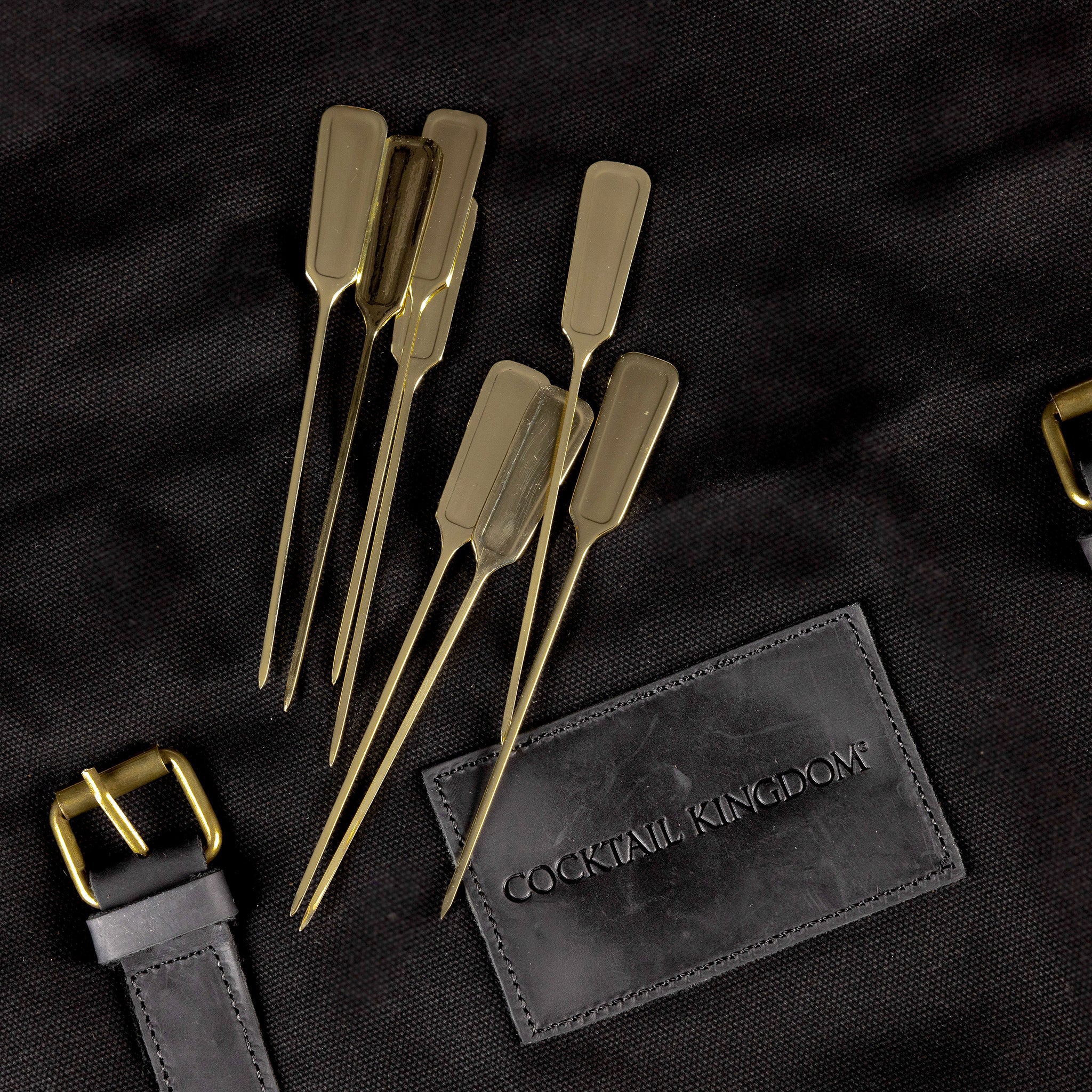 Premium Gold Plated Cocktail Picks - Set of 12 - Elegant Drink Garnish Tools for Cocktails, Martini, Appetizers & Party Decor