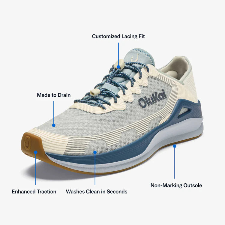 Olukai Ahi Men's Slip-On Shoes - Comfortable & Stylish Waterproof Sandals for Beach, Travel & Outdoor Adventures