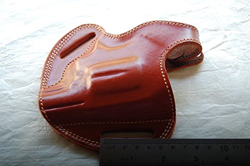 Handcrafted Leather Belt Holster for Rossi R351 38 Special Revolver - Right Hand Draw - Black & Tan - Perfect for Concealed Carry & Outdoor Adventures